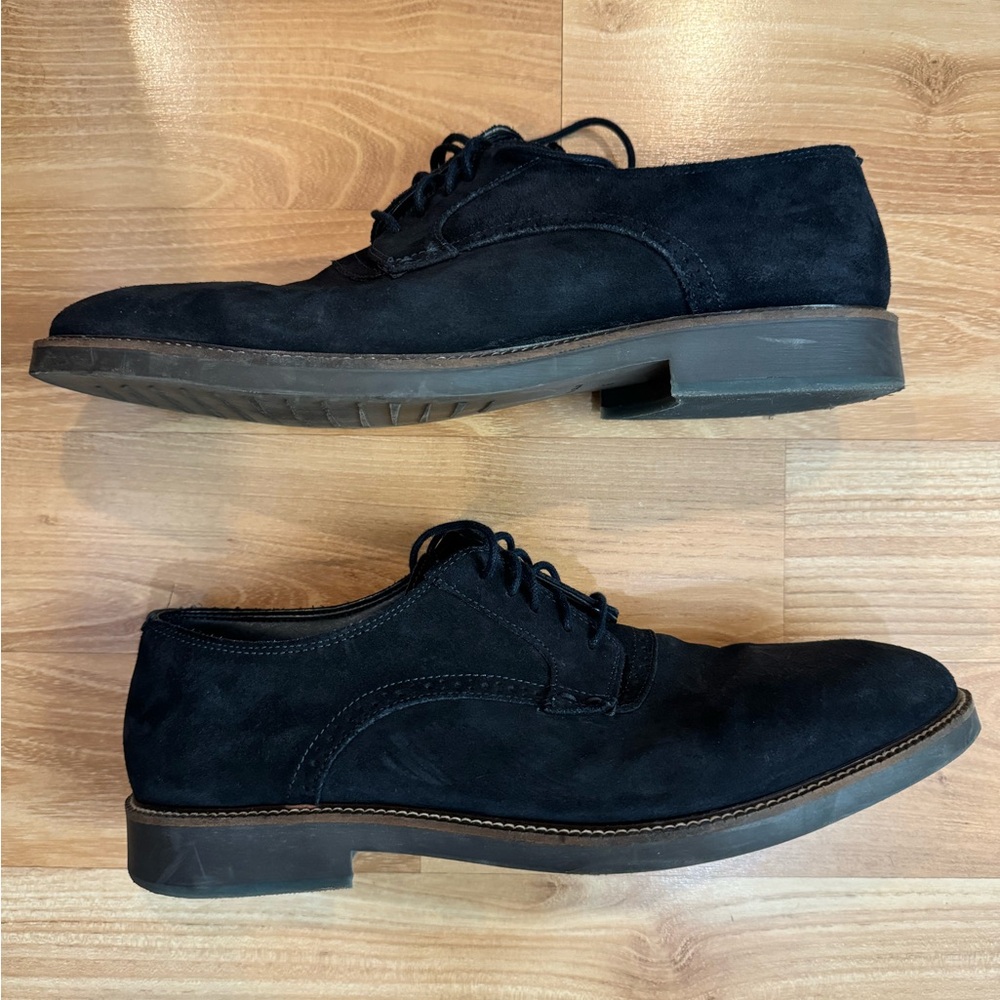 Zara Man Navy Suede Oxfords Size 12 (45)